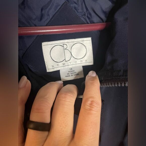 CBO New York SiE 1X Navy Zip Up Detachable Hooded Jacket Coat - Picture 3 of 10